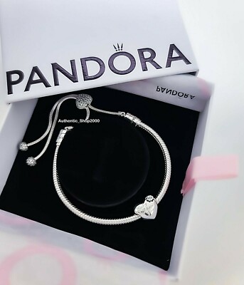 NEW PANDORA 925 Lucky to Have You Heart & Clover Charm Bracelet