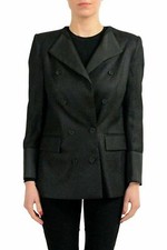 Just Cavalli Black Black Double Breasted Women's Blazer US S IT 40