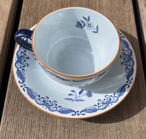 Rorstrand Ostindia East Indies VDN Breakfast Cup & Saucer Blue Flowers Sweden - Picture 3 of 10