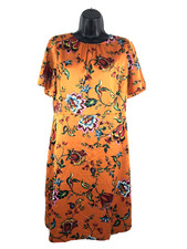 Ann Taylor Womens Size 8 Short Sleeve Floral Print Shift Dress Back Zipper Lined