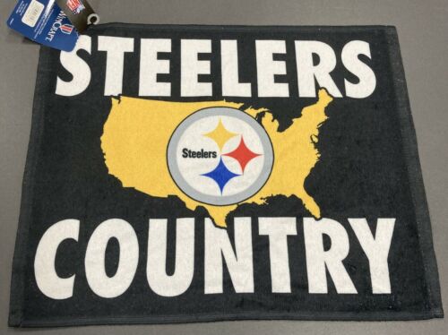 Pittsburgh Steelers Football NFL "Steelers Country" 15" x 18" Rally Towel - Picture 1 of 1