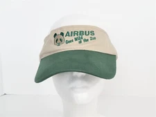 Airbus Goes Wild At The Zoo Tan Green Visor Embroidered Adjustable