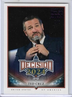 UBER RARE 2024 DECISION ~ TED CRUZ ''PURPLE'' ELECTION DAY'' CARD #89 ~ 2/2 ~ TEXAS