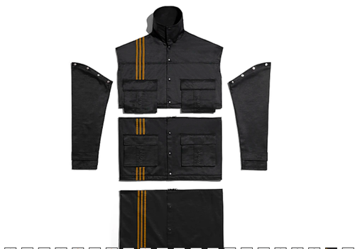 IVY PARK CONVERTIBLE JACKET BLACK Size 