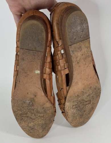 Vintage Maine Woods Woven Leather Women’s Flats Shoes Size 7 Made In Brazil - Picture 6 of 6