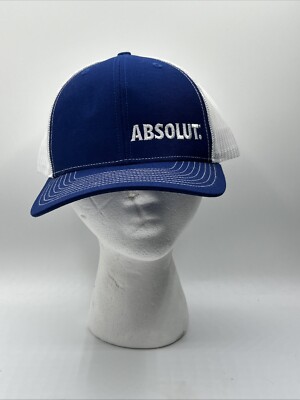 Absolut Vodka Blue & White Richardson 112  Mesh Snapback Adjustable  Cap Hat