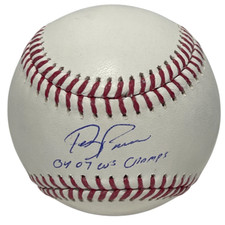 Terry Francona Signed ROMLB Baseball w/ 04 07 WS Champs Beckett Witness BAS COA