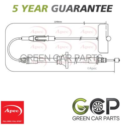 Apec Front Centre Hand Brake Cable Fits Opel Vivaro 1.9 DTI 2.0 CDTi 2.5
