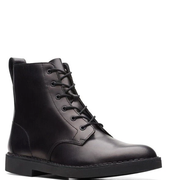 Clarks ORIGINALS Mens Zipped Desert Cali Boots in Black Leather Uk