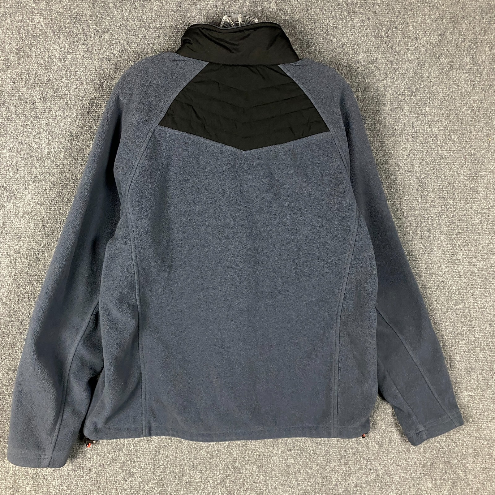 New Balance Fleece Jacket Men's Large Full Zip Gray Black 100