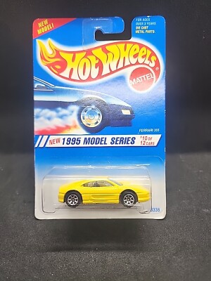 Hot Wheels Ferrari 355 1995 First Edition Yellow 7sp Wheel New Model Card