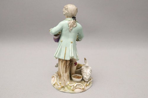 Alte Meissen Figur "Junge füttert Enten" knaufzeit um 1880.1.Wahl (02-0619) - Picture 10 of 12