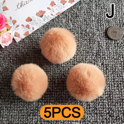LOTTO 5 PEZZI 4-5 cm imitazione pelliccia sintetica pom pom palla per cappello lavorato a maglia berretti berretto - Foto 12 di 42
