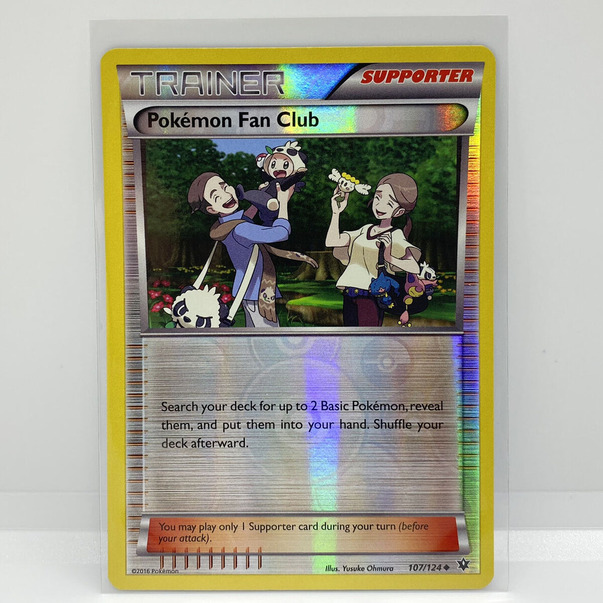 POKEMON TCG: XY FATES COLLIDE 4 X POKEMON FAN CLUB 107/124