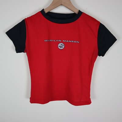 Vintage 1998 Marilyn Manson Mechanical Animals Tour Crop Top Vintage 1998 Marilyn Manson Mechanical Animals Tour Crop Top