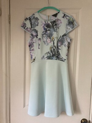 Ted Baker Floral Skater Dress Ted Baker Faythe Light Blue Floral