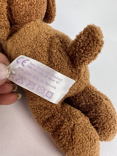 Tesco Tan Posa Piccolo Cucciolo Cane Morbido Beanie Peluche Giocattolo 2005 7" - Foto 6 di 6