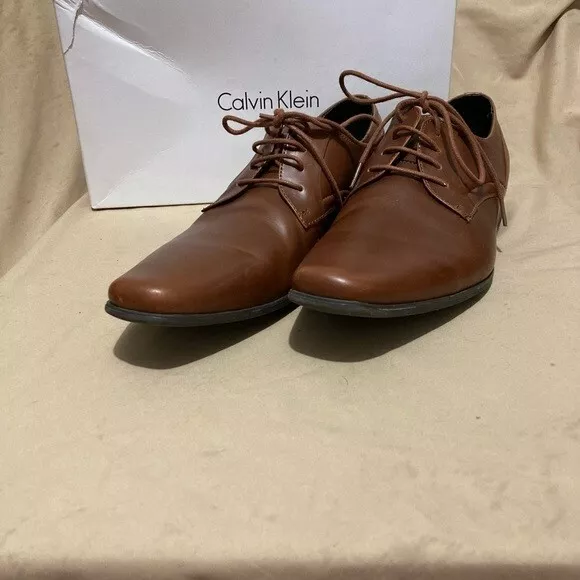 calvin klein men s brown shoes