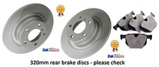 FOR BMW E60 E61 5 SERIES 520D 525D 530D 535D REAR BRAKE DISCS AND PADS SET