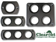 Campervan Socket Faceplate Recessed Single, Double, Triple, Quadruple