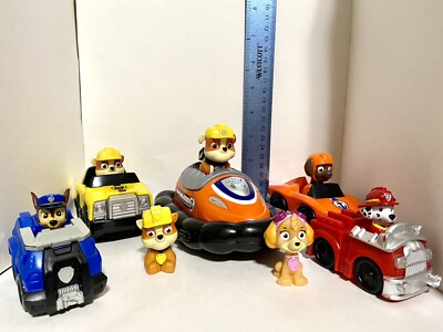 Paw Patrol Toys Race Cars, Mini Figures, & Boat Lot of 8 | eBay