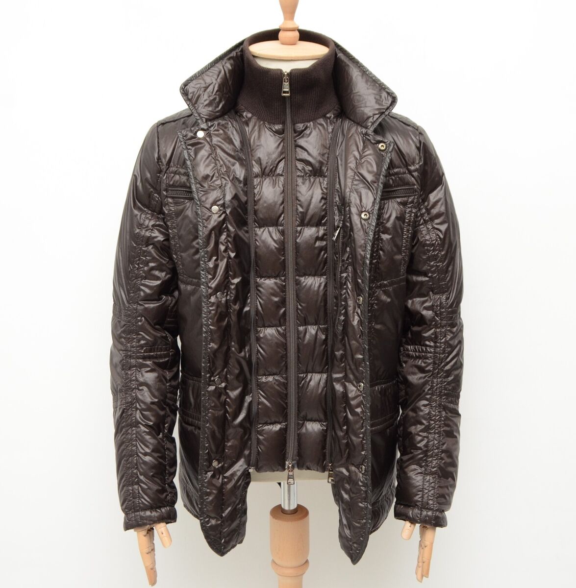 Men's Moncler Gaetan Quilted Brown Down Puffer Jacket Coat Men's Moncler Gaetan Quilted Brown Down Puffer Jacket Coat