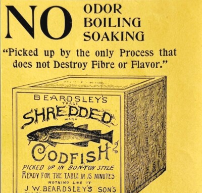 Beardsleys Shredded Cod Fish 1894 Advertisement Victorian No Odor ADBN1g