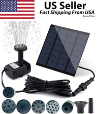 Solar Power Fountain Submersible Floating Water Pump Bird Bath Pond Garden Decor