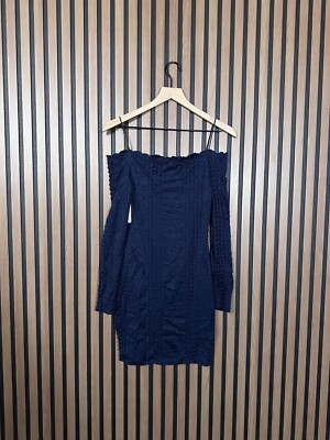 windsor blue off the shoulder dress Blue One Shoulder Cocktail Dresses