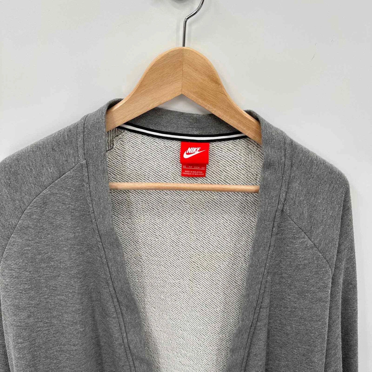 NIKE Grey Sweater Open Sweatshirt Cardigan XS