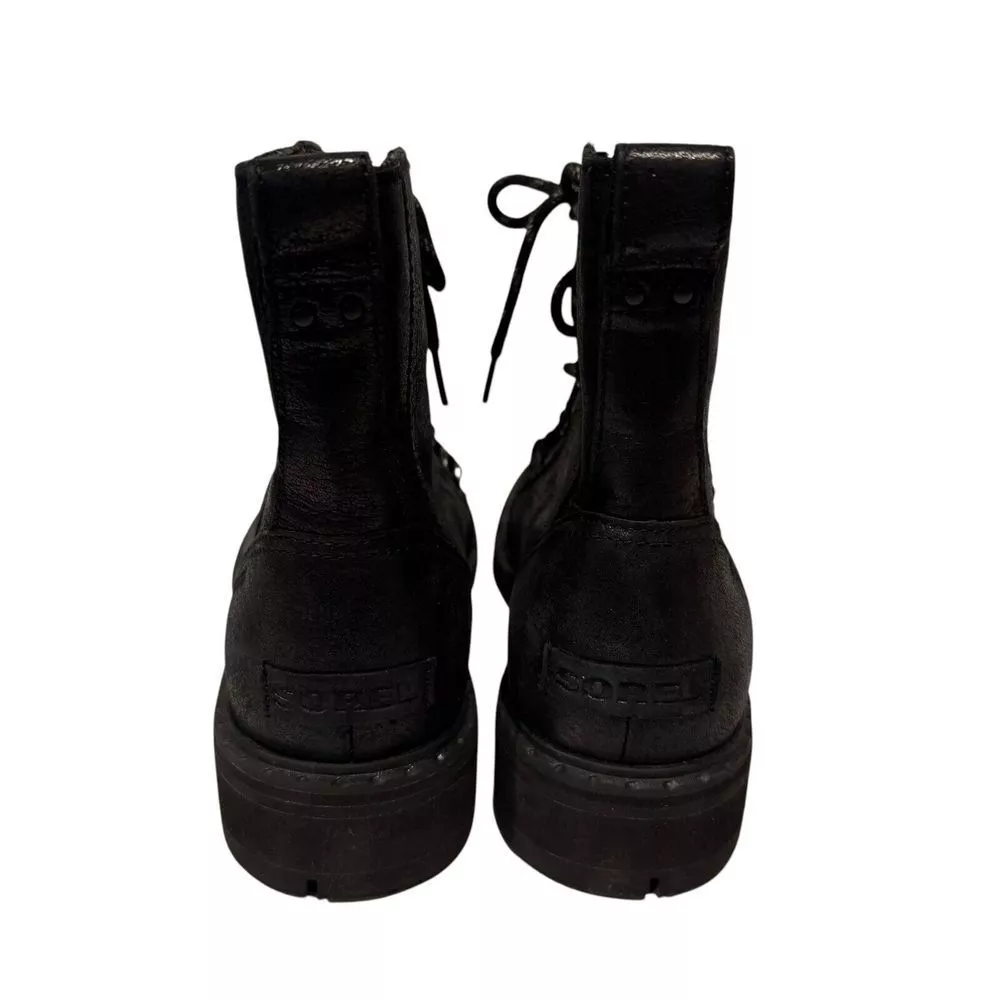 sorel lennox lace leather waterproof ankle boots