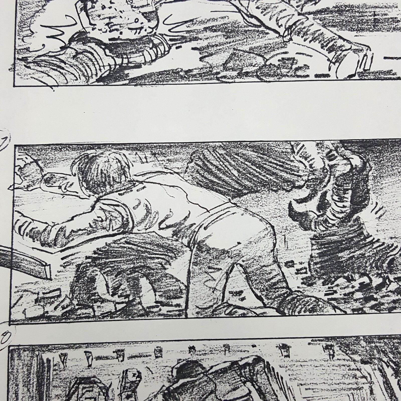 Image 11 of RETURN OF THE JEDI - Production Used Storyboard - Luke  w/Rock vs. Rancor, pg 12
