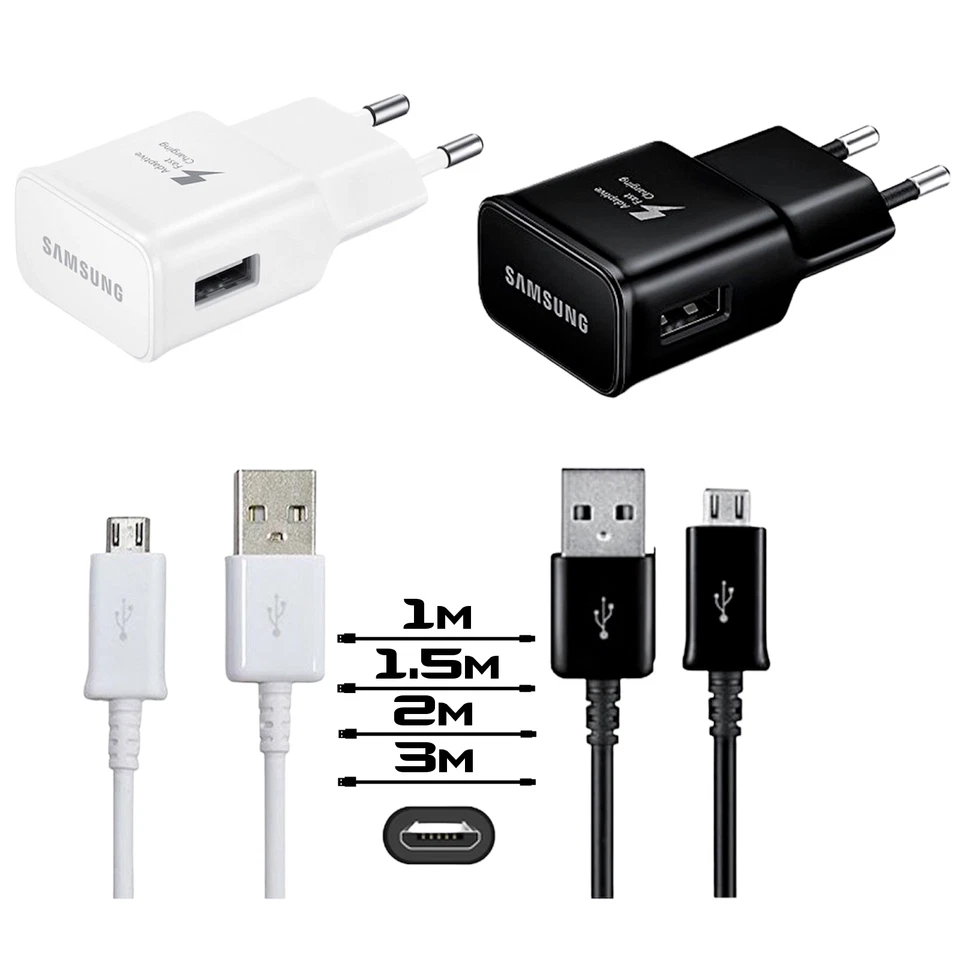 Schnell Ladegerät Micro USB Ladekabel für original Samsung Galaxy S5 S6 S7 Edge - Bild 1 von 2