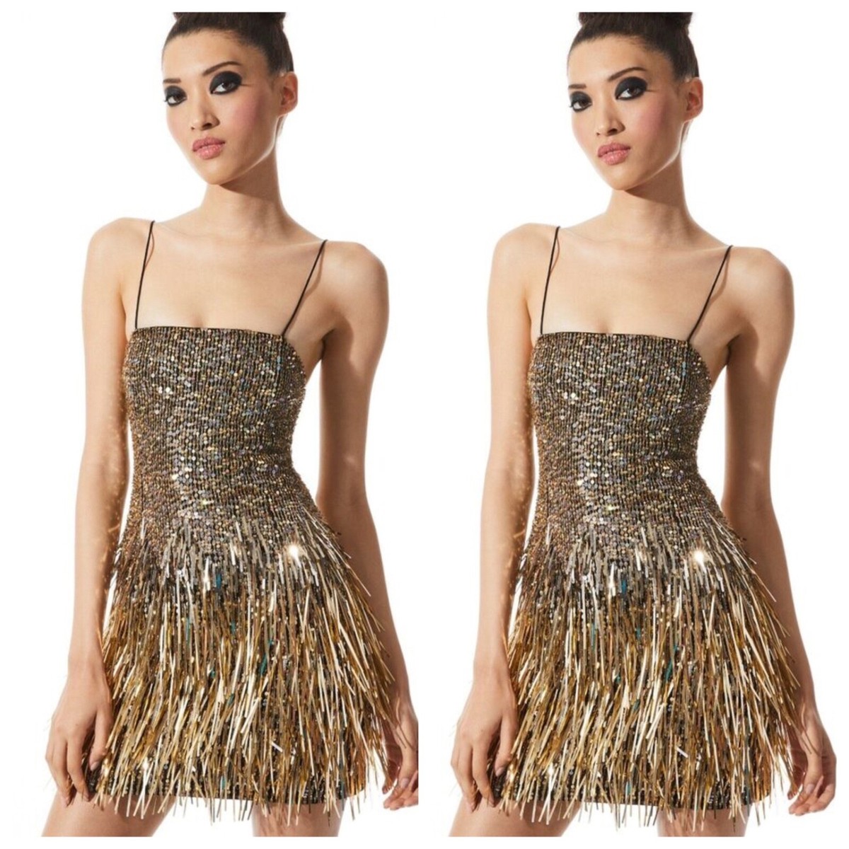 alice and olivia black and gold dress Alice & Olivia