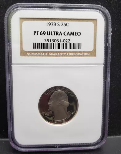 1978-S 25c Proof Washington Quarter- NGC PF 69 Ultra Cameo 