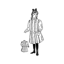 Past Patterns 0100 - Edwardian Girls Box Plaited Dress Pattern for 8 Year Old