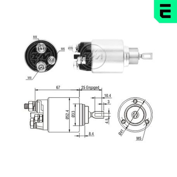 ERA Magnetschalter, Starter ZM3381 FüR CitroËN Passend FüR Fiat Ford Peugeot-image