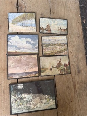 Vintage gerahmte Kunstdrucke Restposten Landschaften Van Gogh Stil Armfield