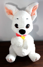 Disney Parks Baby BOLT Puppy Dog Plush Pink Collar Stuffed Animal 12" Used