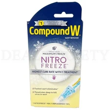 Compound W Nitro Freeze Wart Remover Pen with 5 Replacement Tips