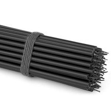 50x Stabkerzen schwarz Tropffrei Rußfrei dünn L 16cm Premium Paraffinwachs 36130