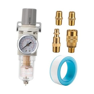 Pneumatic Air Compressor Filter Regulator Combo 1/4'' NPT 1/4NPT Semi-Auto Drain