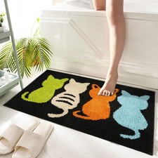 Cat Bathroom Rugs Mat 31.5x19.7 Inch Non Slip Soft Absorbent Cute Carpet