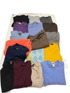 100% Cashmere Fabric Craft Material Up-Cycling Sweater Lot 17 pieces 9 pounds