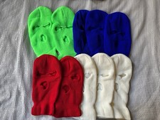 Joblot 10x multi coloured balaclava ski mask beanies - Y2K rave Halloween style