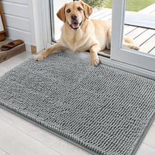 Dog Door Mat for Muddy Paws 36X24 Absorbs Moisture and Dirt Absorbent Non Slip