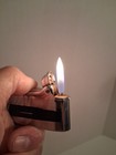 Ronson varaflame butane lighter. Blue enamel. Working. — photo 3