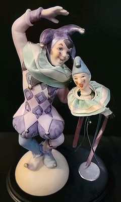  The Entertainers Jester & Puppet By Ellen Williams Vintage 1987 Limited Edition