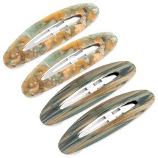 4PCS Large Snap Hair Clips for Women, Acetate Hair Clip Snap Barrettes for Gi...