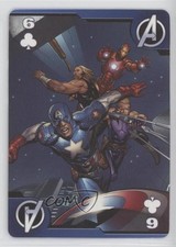 2012 Aquarius Marvel Playing Cards (Iron Man Arms Up Back) Avengers #6C 0w6